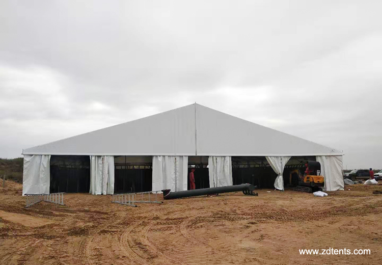 Clear span industrial warehouse tent