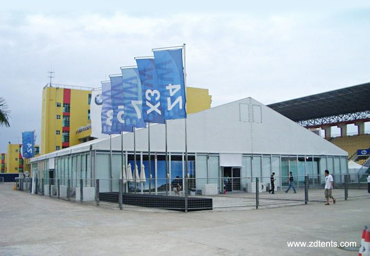 Outdoor clear span big event tent exhibition tent with glass walls