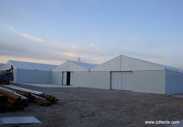 Solid industrial storage tent