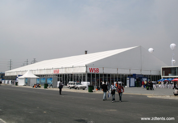 Exhibition tent for outdoor trade show