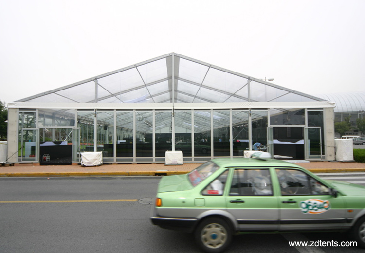 Heavy duty event tent glass